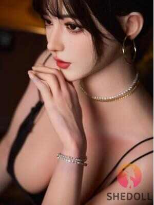 [SHEDOLL] Moony (SU YUE-NING) 165cm | E-cup Black Lace Mini Dress · Seamed Stockings · Voluptuous Curves · Hair Implantation + Heating · Pure-Yuri Night Companion